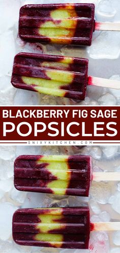 These Blackberry Fig Sage Popsicles are easy frozen treats for summer with a subtle sweetness and vibrant flavor. Pin this delicious fruit popsicle recipe for summer! Tree Nut Free Snacks, Sage Simple Syrup, Homemade Popsicles Healthy, Nut Free Desserts, Allergy Friendly Desserts, Nut Free Snacks, Recipe For Summer