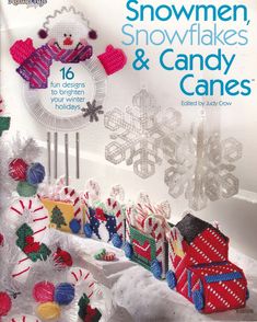 an advertisement for the snowmen, snowflakes and candy canes book is shown