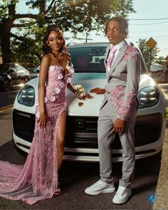 Black Couple Homecoming, Prom Inspo, Pink Prom Dress, Pink Prom, Senior Prom, Senior Year, Short Dress, Prom Dress, Homecoming