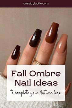 Ombre Nail Ideas, Fall Almond Nails, Glitter Gradient Nails, Black Ombre Nails, Sophisticated Nails, Gradient Nail Design, Fall Ombre, Ombre Manicure