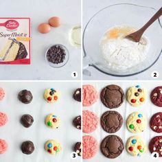 the process to make cookies and other treats