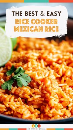 Rice Cooker Mexican Rice Crockpot Mexican Rice, Mexican Rice In Rice Cooker, Rice Maker Recipes, Authentic Mexican Rice Recipe, Rice Cooker Mexican Rice, Rice Cooker Meals, Rice In Rice Cooker, Easy Spanish Rice, Easy Mexican Rice