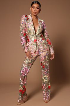 Available In Nude/combo. Embroidered Blazer Long Sleeve Collar Button Front Faux Front Pockets Non Stretch 100% Polyester Imported | Erin Embroidered Blazer in Nude size XS by Fashion Nova African Print Suits For Women, Spring Work Attire For Women, Colorful Suits For Women, Plus Size Luxury Fashion, Women’s Suits, Embroidered Suits For Women, Spring Suit Women, Modern 80s Fashion, Derby Outfits For Women