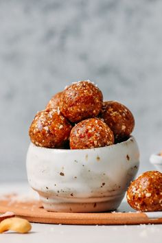 a white bowl filled with some kind of food