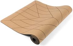 a roll of yoga mat sitting on top of a white surface