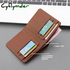 Business Men Wallet Black/brown Short Male Purse PU Leather Card Holder Wallet Case 2022 Man Money Bag Zipper Coin Purse ? ? Specifications: 1.Outside material: PU leather. 2.Inside material: PU leather + Polyester. 3.Size: length 11.1cm - thickness 1.2cm - width 9.5cm. 4.It have 6 card holder + 1 big note Compartment + 1 zipper Poucht. 5.The card wallet can put bank cards, credit cards, bus cards, subway cards, shopping cards, ID cards, bills, change, etc. ? ? Note: 1 inch = 2.54 cm, 1cm = 0.39 Compact Brown Wallet With Card Slots, Brown Leather Card Holder With Zipper Closure, Luxury Brown Men's Wallet, Black Wallets With Gold-tone Hardware For Daily Use, Brown Wallets With Card Slots For On-the-go, Leather Card Holder Wallet, Bus Card, Purse Brands, Brown Shorts