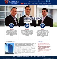 two men in suits standing next to each other on a web page with the words districtive impact