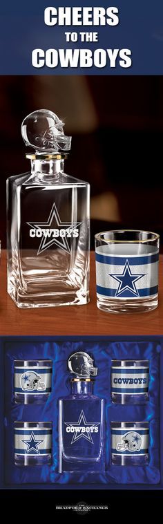 an advertisement for cowboys perfumes on a table with the words,'cheers to the cowboys