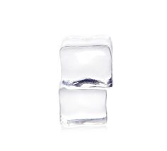 two ice cubes sitting on top of each other