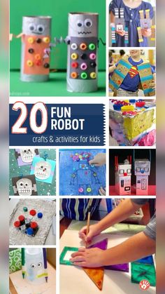 Beep, beep, beep, the Robots are coming! If you have a robot lover, you'll love these robot activities and crafts to make together. What robotic twist will you and your preschooler or toddler take? Recycled Robot Project Diy, Robot Party Activities, Robot Crafts For Preschoolers, Recycled Robot Project, Robot Preschool, Robot Crafts, Robots Preschool, Stem Station, Robot Activity