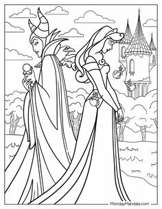 20 Maleficent Coloring Pages (Free PDF Printables) Maleficent Coloring Pages, Happy Coloring Pages, Disney Adult Coloring Books, Sleeping Beauty Coloring Pages, Disney Coloring Pages Printables, Maleficent Disney, Castle Coloring Page, Anna Und Elsa