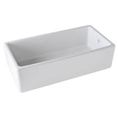 a white rectangular sink on a white background