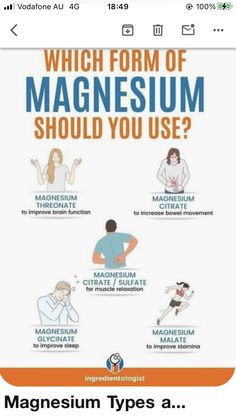 Magnesium Types, Biohacking Technology, Best Magnesium Supplement, Types Of Magnesium, Best Magnesium, Magnesium Rich Foods, Vitamins For Energy, Healthy School