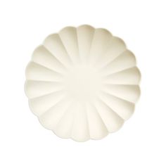 an image of a white plate that is in the shape of a flower on a white background