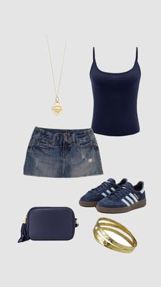 #slayingthedayaway Girly Aesthetic Outfit, Looks Adidas, Mode Zara, Skandinavian Fashion, Trendy Outfits For Teens, Aesthetic Blue