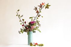 a vase filled with flowers on top of a table