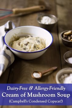 dairy - free and allergy - friendly cream of mushroom soup