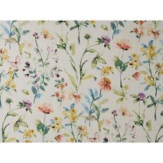 an image of a floral wallpaper with many flowers on the side and one flower in the middle