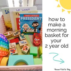 Morning Basket Themes, Morning Basket Homeschool, Toddler Themes, Routine Daily