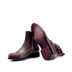 Materials: burgundy painted calf + grey painted full grain Lining: red calf leather Sole: dark red Goodyear leather sole plain Last: Zurigo - Rounded toe for traditional English Look The Octavian blends the elevated style of a distinguished monk dress shoe with the durable and relaxed vibe of a boot. Featuring a double buckle monk and side zip fastening, these smart boots will allow you to move from the boardroom to the bar effortlessly. Burgundy Paint, Buckle Boot, Elevated Style, Stylish Boots, Buckle Boots, Dress Shoe, Goodyear Welt, Handmade Shoes, Custom Shoes