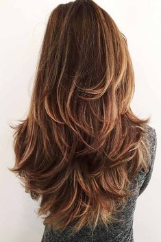 Brunette Ombre, Long Shag Haircut, Layered Hairstyles, Haircut Styles, Wavy Hairstyles, Short Hairstyle, Haircut For Thick Hair