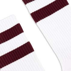 Sophisticated and stylish, our DeadSoxy Retro White & Maroon Socks add an elegant touch to any outfit. Crafted from the finest material, these luxurious socks feature a classic design of white fabric adorned with two maroon stripes. Perfect for special occasions, these socks look and feel great.- Brand: DeadSoxy White Fabric, White Fabrics, Feeling Great, Classic Design, Special Occasion, Stripes, Socks, Fabric, White