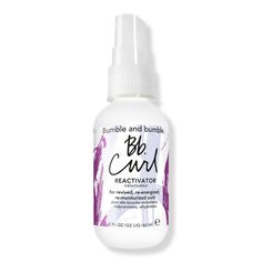 Travel Size Curl Reactivator -  Bumble & bumble's Curl Reactivator is a (super) moisturizing mist enhanced with a rich blend of oils (avocado, coconut + jojoba) and butters (shea + cocoa) to deeply hydrate hair, reduce frizz, and provide light hold.  - Travel Size Curl Reactivator Light Curls, Moisturizing Hair, Hair Mist, Curl Cream, Hydrate Hair, Curl Pattern, Bumble And Bumble, Styling Cream, Moisturize Hair