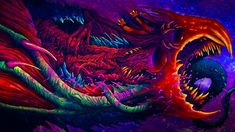 an image of a dragon with colorful colors