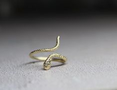 9k Solid Gold Snake Ring, Dainty Gold Ring, Wrap Adjustable Ring , Animal Jewelry, Gift for Her - Etsy Canada Dainty Gold Ring, Ring Wrap, Dainty Gold Rings, Ring Dainty, Insta Instagram, Ruby Gemstone, Recycled Gold