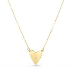 14K Gold Elongated Heart Necklace - Artisan Carat 6 Dimension, Dainty Chain Necklace, Unicorn Necklace, Heart Necklace Diamond, Classy Design, Gold Polish, Diamond Pendant Necklace, Jewelry Business, Diamond Heart