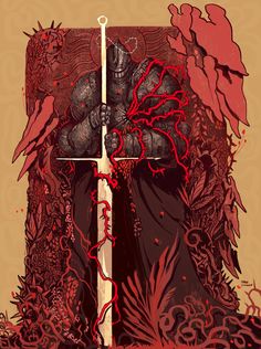 ArtStation - Red Knight Thiago Lehmann, Red Knight, Bramble, Monster Art