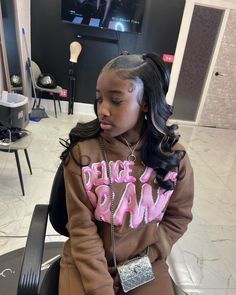 Two Pigtails Half Up Half Down Weave, Saw In Hair Hairstyles Black Women, Two Braids Quickweave, Hairstyles For 13 Year Girl Black, Weave Hairstyles Sew In, 2 Pigtails Half Up Half Down, Sewins Hairstyles, Leave Out Hairstyles For Black Women, Sewin Hairstyles Black Women