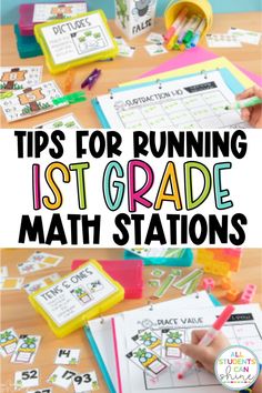 the first grade math station for students to practice their numbers and place value in this fun activity