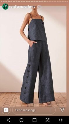 Plus Size Women Fashion, Palazzo Pant, Linen Fashion, Linen Clothes, Fashion Fashion, Chic Outfits, Casual Chic