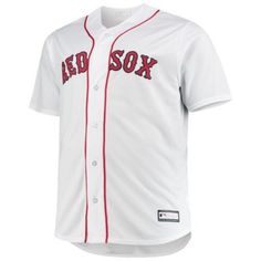 Feel like an official member of the Boston Red Sox in this Replica Team jersey. It features authentic team graphics on the front that make your favorite ball club all the more noticeable on game day. You can be sure nobody will deny your fan status when you wear this comfortable full-button jersey. Brand: Profile; Full-button front; Heat-sealed tackle twill applique with stitched details; Imported; Jersey Color Style: Home; MLB Batterman patch on center back neck; Machine wash with garment insid Brand Profile, Team Jersey, Boston Red, Boston Red Sox, Red Sox, Style Home, Color Style, Back Neck, Game Day