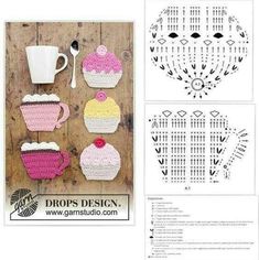 crochet patterns for cupcakes and tea cups