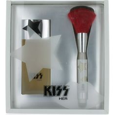 Kiss Her by Kiss for Women Set-EDP Perfume Spray 3.4oz.+ Psycho Circus Sparkly Powder Brush New in Box Fragrance Cologne, Perfume Spray, Women Set, Powder Brush, Circus, Spray, Kiss, Fragrance, For Women