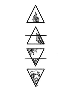 the three triangles have different shapes and sizes to represent their respective individual needs, as well as what they are for each other