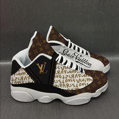 Lv Sneakers, Louis Vuitton White, Jordan 13 Shoes, Popular Sneakers, Air Jordan Sneakers, Perfect Family, Lv Men, Brown Sneakers, Jordan 13