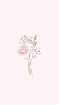 some pink flowers on a light pink background with the word love written below it in black ink