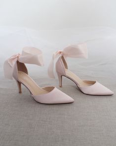 An all-time classic and simplicity of satin pointy toe heels with satin ribbon ankle tie. Simple yet elegant are great combination and will definitely be a favorite. DETAILS: HEELS: 3 inches COLORS AVAILABLE: Black, Burgundy, Champagne, Dusty Pink, Light Blue, Ivory, and White UPPER: Synthetic upper and lining MATERIALS: Mandmade outsole ORIGIN: Imported Blush Pink Wedding Heels, Light Pink Shoes Heels, Dusty Pink Heels, Light Pink Kitten Heels, Light Pink Wedding Shoes, Pink Quinceanera Heels, Dusty Pink Wedding Dress, Pink And White Heels, Soft Pink Heels