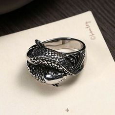 Find ideas๏ฟฝand inspiration for Elegant 925 Sterling Silver 3D Koi Fish Fashion Jewelry Unique Charm Ring Size 8, Jewelry & Watches Fish Rings, Fish Ring, Ring Bands, Fish Jewelry, Art Appliqué, Koi Carp, Steel Cross, Hypoallergenic Jewelry, Charm Rings