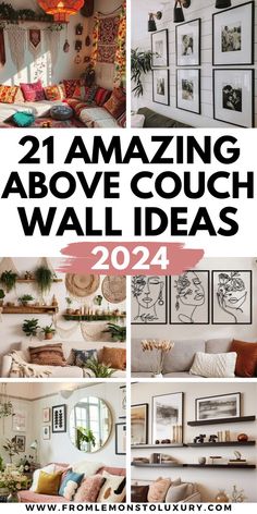 above the couch wall decor ideas Family Wall Living Room, Wall Idea Behind Sofa, What To Put On Living Room Walls, Simple Over The Couch Wall Decor, Mirrors Above Couch Living Room, Above Mantle Wall Decor Living Room, Living Room Photo Wall Ideas Above Couch, Picture Wall Behind Sofa