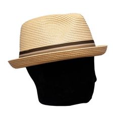 The Saint Martin Sewn Paper Short Brim Fedora is lightweight, stylish and easy to wear. Made from 100% Sewn Paper, this hat gives the perception of a straw hat without the rigidity. The extra short, upturn brim, is a different take on the trilby fedora and provides and uniquely stylish look all while keep true to the higher profile classic fedora crown. This hat comes with a faux leather inner sweat for ease of wear and comfortably. This hat comes in two great color options, Brown and Natural. Brim Upturn 1 3/4" Crown 4" Front 5" Side Features Two Great Color Options: Brown and Natural 100% Sewn Paper Cloth Hat Band Faux Leather inner sweat band Saint Martin Pin Sizes Medium - 7 to 7 1/8 Large - 7 1/4 to 7 3/8 Extra Large - 7 1/2 to 7 5/8 Sewn Paper, Trilby Fedora, Gambler Hat, Profile Classic, Upf Clothing, Outback Hat, Mens Hats Fashion, Fedora Hat Men, Straw Fedora Hat