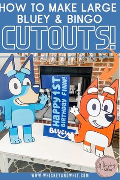 how to make large blue and bingo cut outs