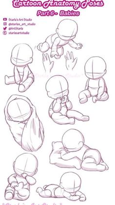 the instructions for how to draw cartoon characters in various poses and positions, including hands and feet