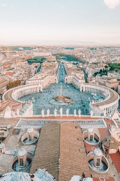 an aerial view of the city and its surrounding buildings, including st peter's square