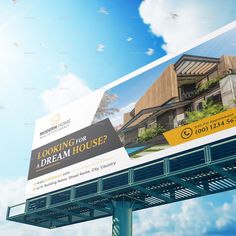 Real Estate Billboard Hoardings Advertising, Real Estate Banner Design, Billboard Advertisement, Real Estate Advertisement, Billboard Template