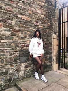 White Converse Lugged Outfit, White Run Star Hike Converse Outfit, Converse Run Star Hike White Outfit, Converse Run Star Hike Outfit Dress, Fits With White Platform Converse, Converse Hike Outfit, White Combat Boots For Winter Streetwear