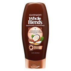 Garnier Whole Blends Smoothing Conditioner Coconut Oil & Cocoa Butter Garnier Whole Blends, Ogx Hair Products, Oil For Curly Hair, Coconut Oil Hair Growth, Whole Blends, Coconut Oil Hair Mask, Butter Extract, Coconut Oil Hair, Nourishing Hair